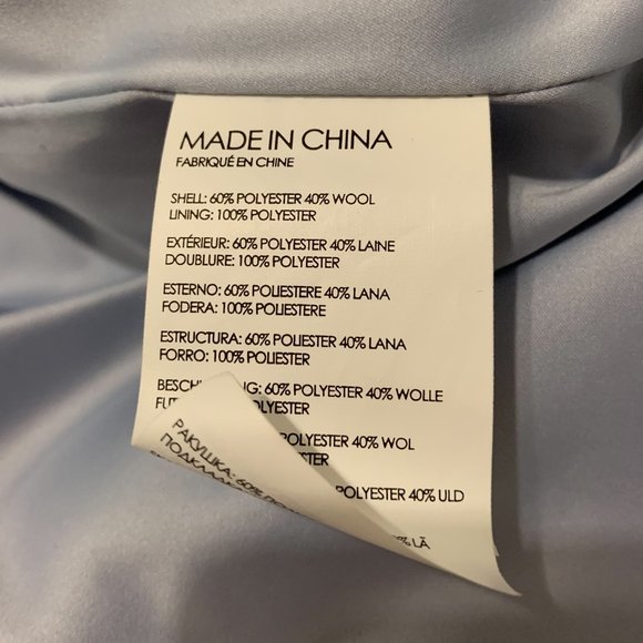 Club Monaco Light Blue Ruffled Sleeves Coat - Picture 10 of 13